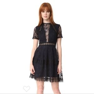 Women lacy dress navy blue size 8